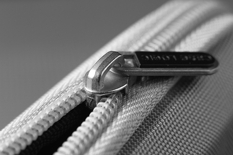 Detail of a zipper
