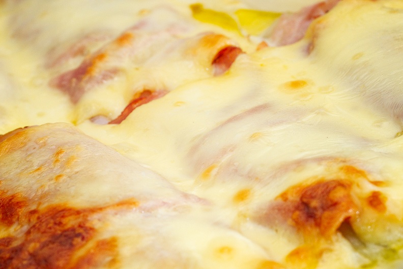 Chicory with ham and cheese, straight from the oven.