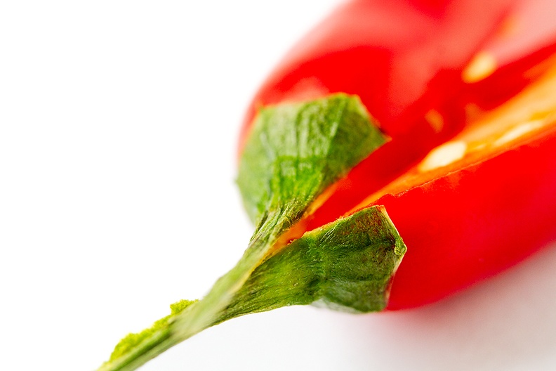 Detail of a red pepper.
