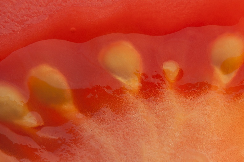 Closeup of a (part of a) tomato
