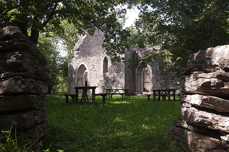 The ruin of an old church. Elinghem, Swden