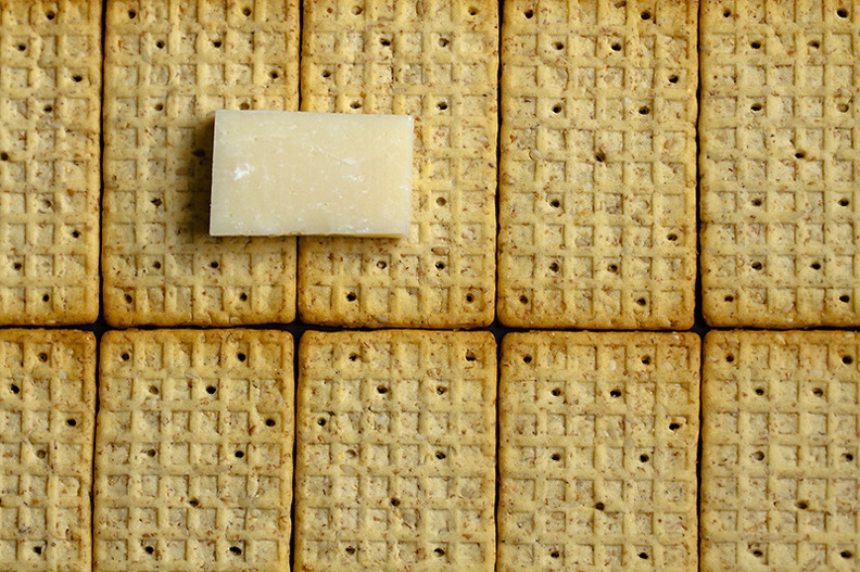 A piece of Grana Padano (and some crackers)