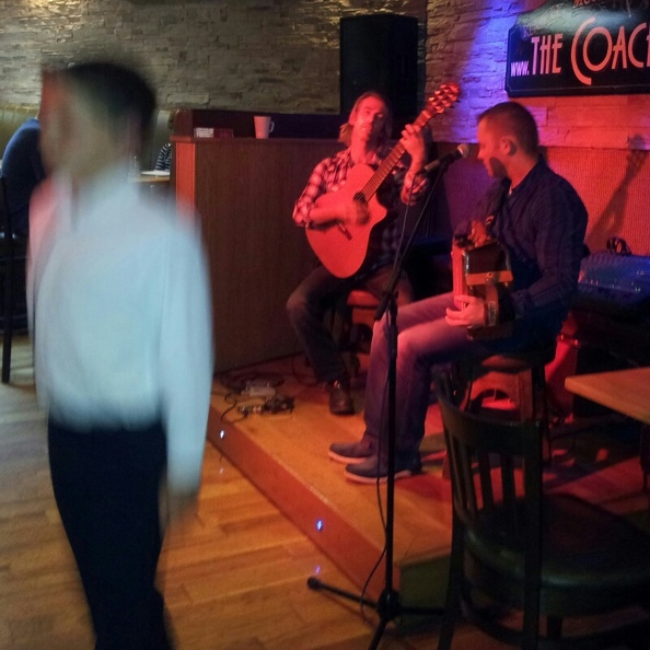 Dinner with live music and dance. 1th half of Italy - Ireland in the pub afterwards.