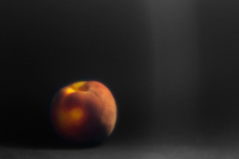 Pinhole peach,  a 15 minutes exposure.