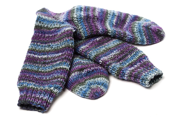Another pair of socks knitted by my wife.