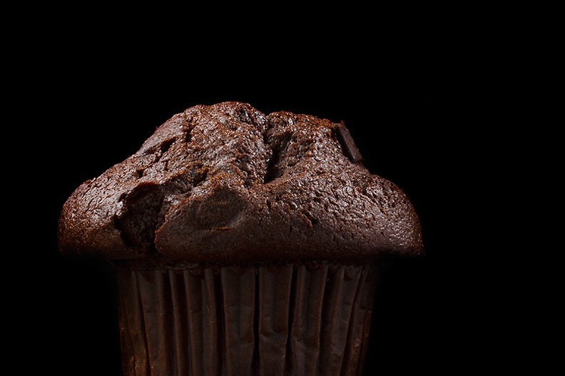 Chocolate muffin from the supermarket.