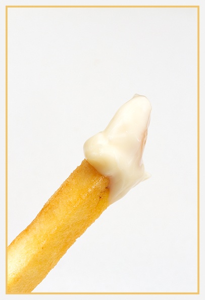 French fries with Zaanse mayonnaise on the menu today.