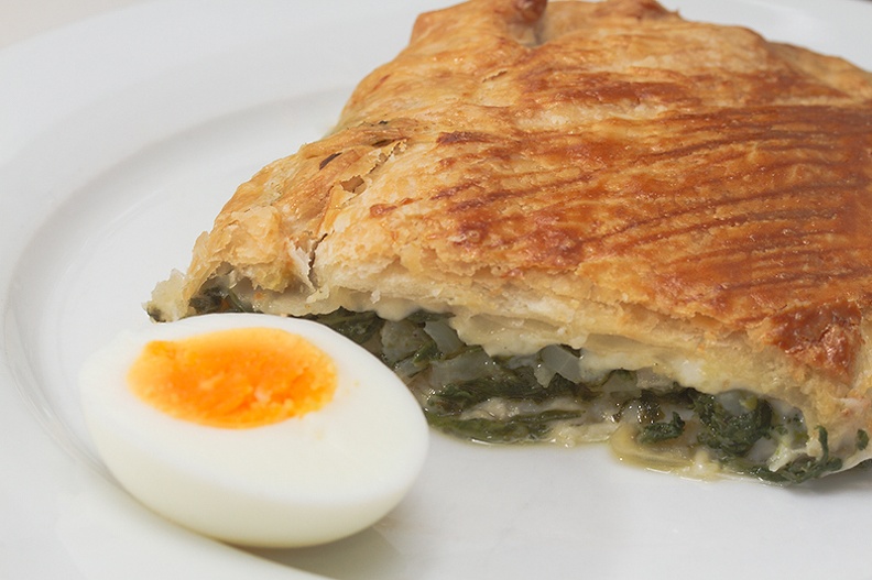 Found an interesting recipe for spinach pie.  The result was very tasteful.