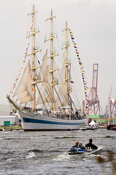 One of the tall ships on it's way to Sail Amsterdam 2015 this afternoon.