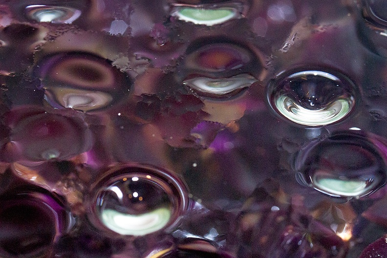 Bubbles above red cabbage