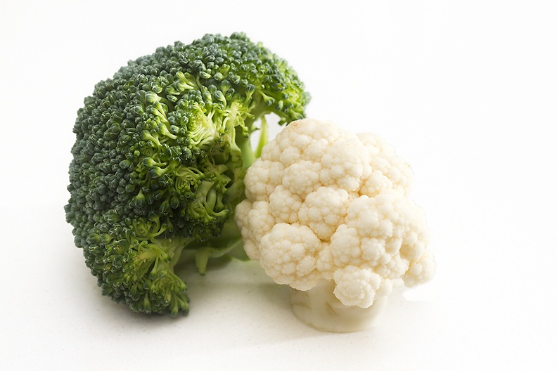 Broccoli and cauliflower. Needed both of them today.