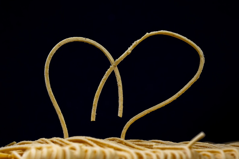 Playing with mie (kind of noodles). #imagination