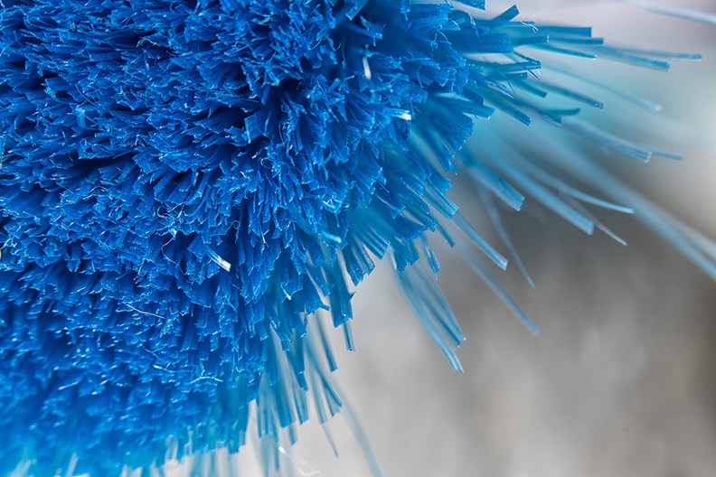 Detail of a blue lens brush