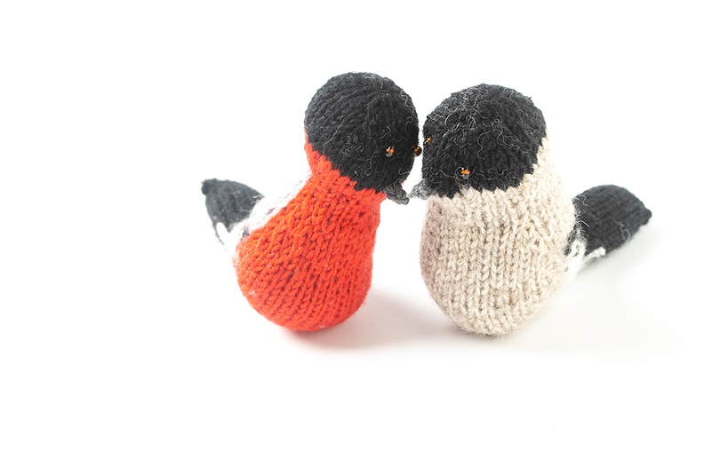 Male and female, a knitted version.
