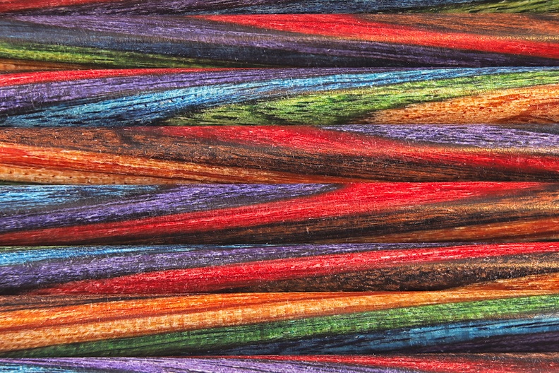 Detail of (colorful) sock needles