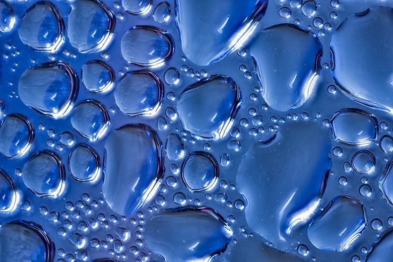 Droplets in a water bottle
