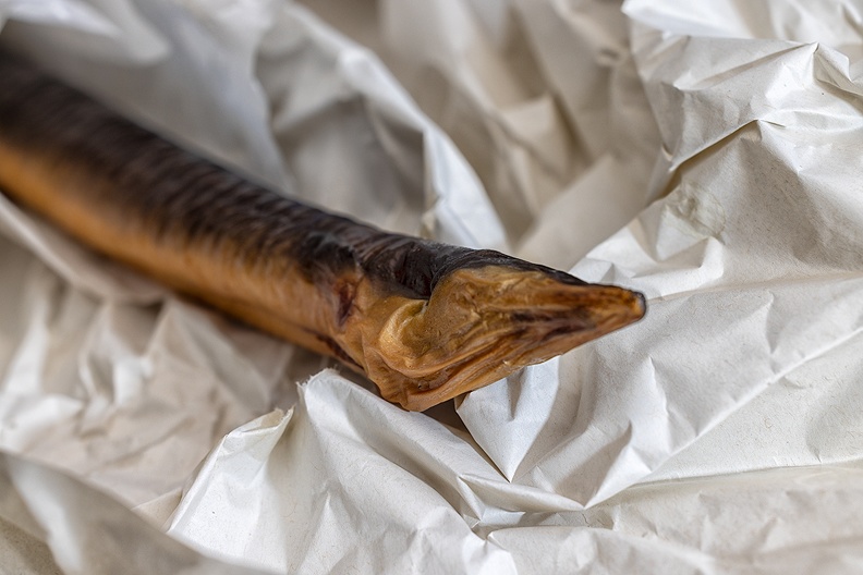 A smoked eel from the market