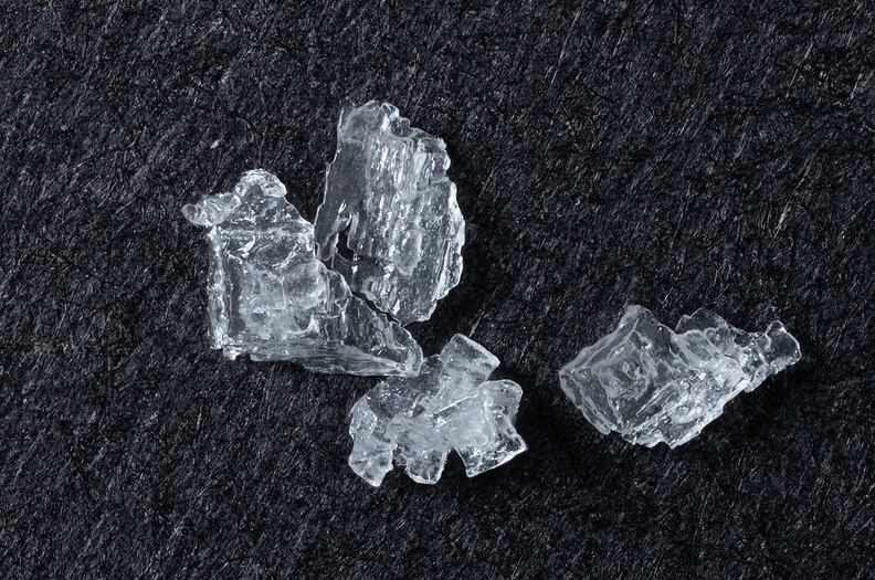 Tiny pieces (1mm) of salt on a piece of foam