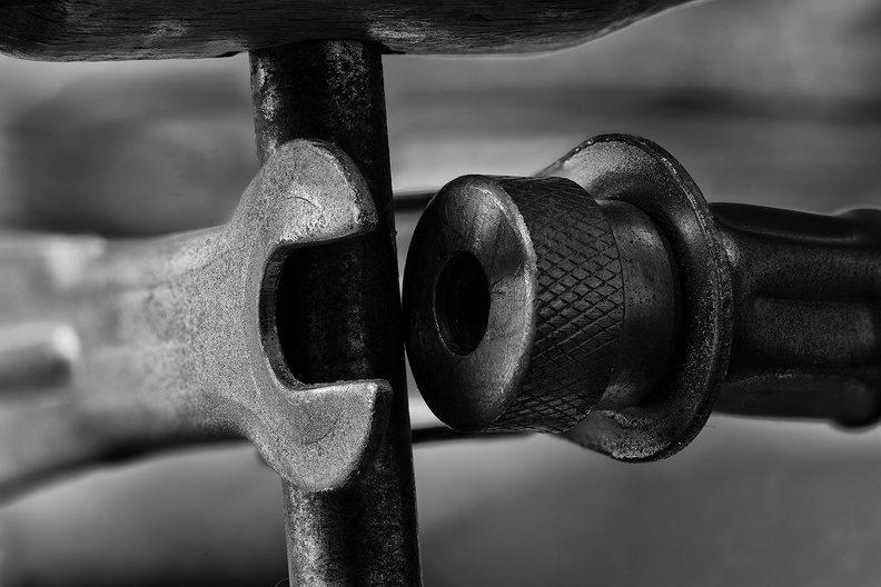 Detail of a bicycle pump
