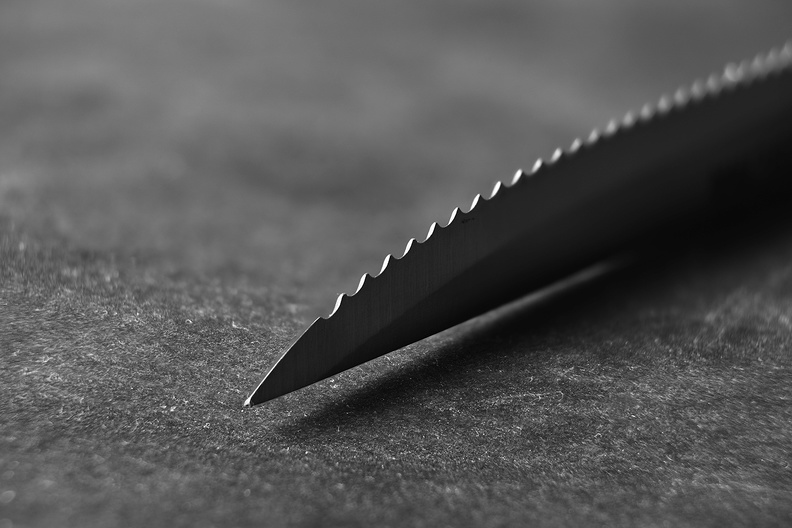 Detail of a steak knife