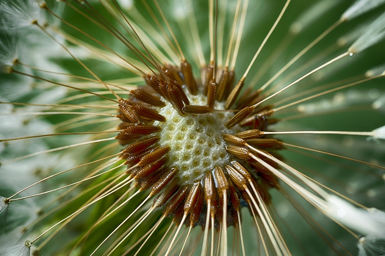 A wet dandelion, picked from my rainy garden