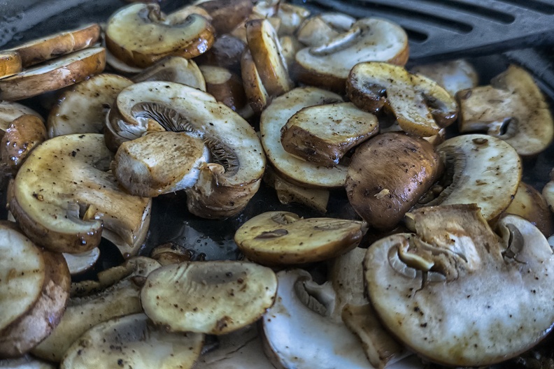 Baking champignons