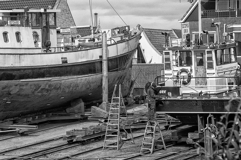 One of the shipyards on Urk, a former island
