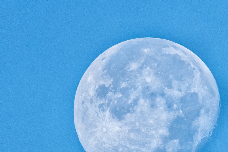 The moon in the morning