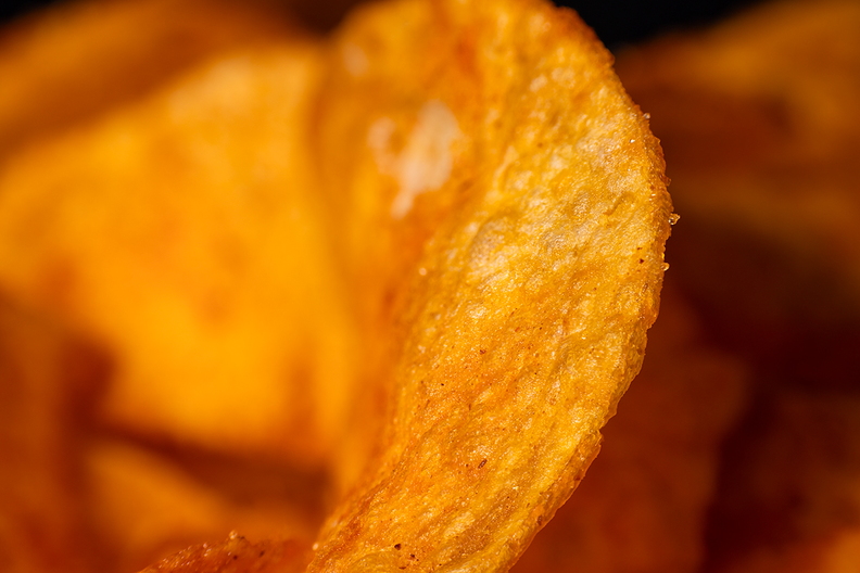 Detail of a potato chip