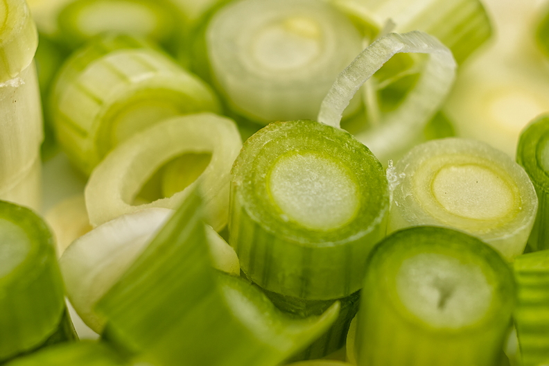 Sliced spring onions (busy in the kitchen)